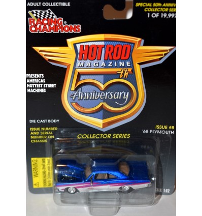 Racing Champions Hot Rod Magazine - 1968 Plymouth Roadrunner