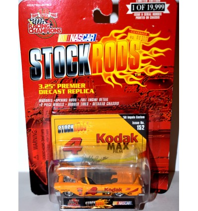 Racing Champions NASCAR Stock Rods Series - Bobby Hamilton Kodak 1958 Chevy Impala Convertible