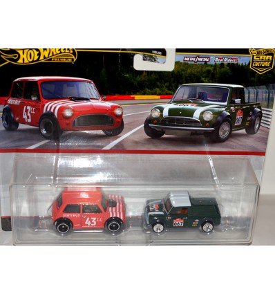 Hot Wheels Premium - Mini Set - Morris Mini & 1967 Austin Mini Pickup