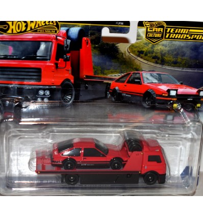 Hot Wheels Car Culture - Toyota Team Transport - Toyota AE86 Sprinter Trueno & Fleet Street Hauler