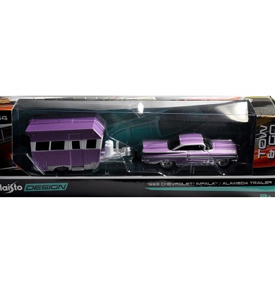 Maisto - Transport - 1959 Chevy Impala and Alameda Trailer