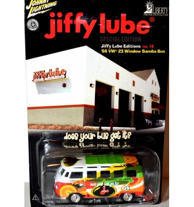 Johnny Lightning Limited Edition Jiffy Lube VW 21 Window Samba Bus Promo