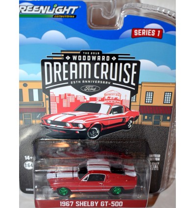 Greenlight Woodward Dream Cruise - Rare Green Machine Chase Car - 1967 Ford Shelby GT-500 Mustang