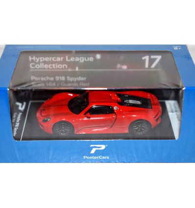 KiNSMART PosterCars - Hypercar League Collection - Porsche 918 Spyder