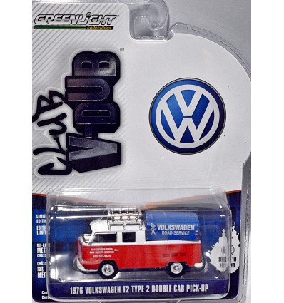 Greenlight - Club V-Dub - 1976 Volkswagen T2 Double Cab Road Service Pickup Truck