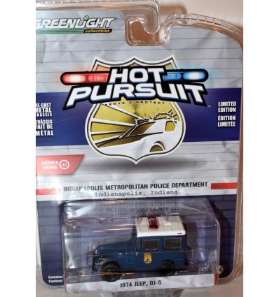 Greenlight - Hot Pursuit - Indianapolis Metropolitan Police 1974 Jeep DJ-5