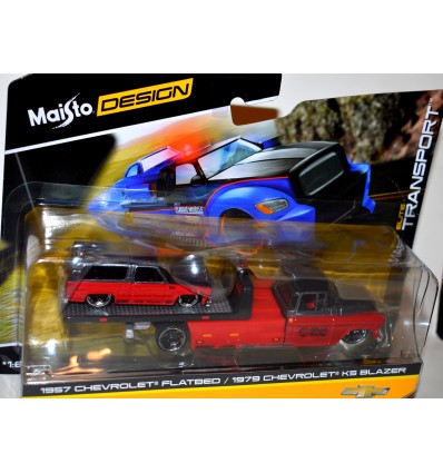 Maisto - Tow & Go - 1979 Chevrolet K5 Blazer and 57 Chevy Flatbed