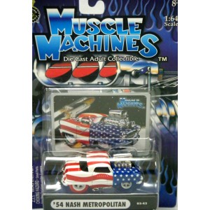 Muscle Machines Stars and Stripes Chase Car - 1954 Nash Metropolitan