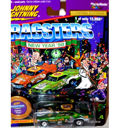 Johnny Lightning Dragsters USA 1998 New Year Dodge Demon Father Time Promo