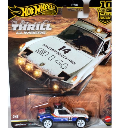 Hot Wheels Premium - Thrill Climbers - Porsche 914 Safari Rally Car