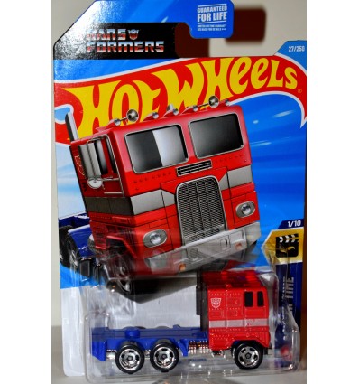 Hot Wheels - Transformers - Autobot Optimus Prime Freightliner FL86 Cabover