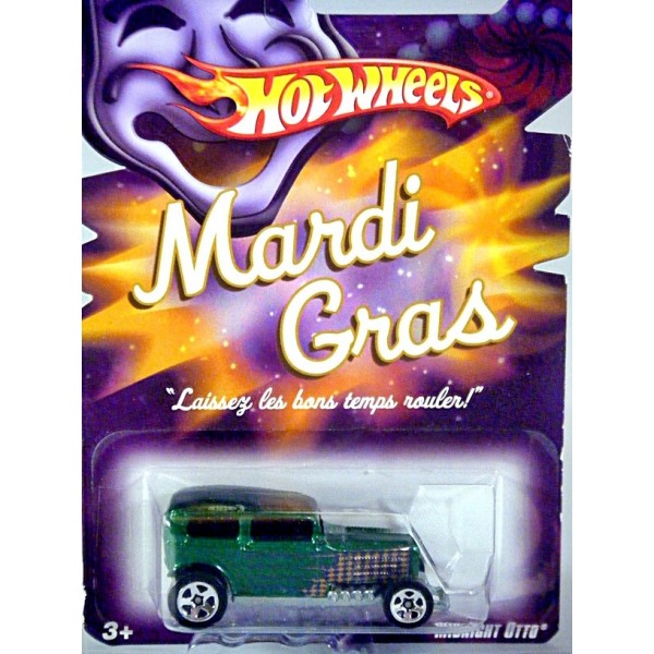 Hotwheels Midnight Otto Hot Rod Mardi Gras Card 