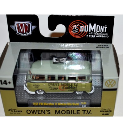 M2 Machines AutoThentics 1958 VW Microbus 15 Window USA Model - Owens TV Repair