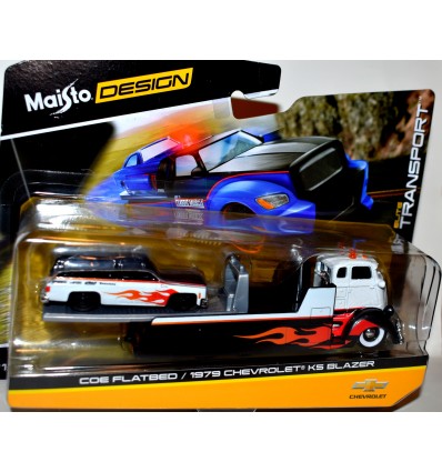 Maisto Elite Transport Set - Custom COE Flatbed & 1979 Chevrolet Blazer