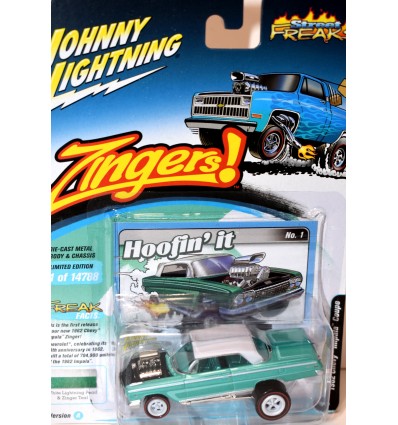 Johnny Lightning - Rare White Lightning! Street Freaks Zingers 1962 Chevrolet Impala