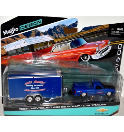 Maisto - Tow & Go - 1993 Chevrolet 454 SS Pickup Truck & Cole Joseph Motorsports Trailer
