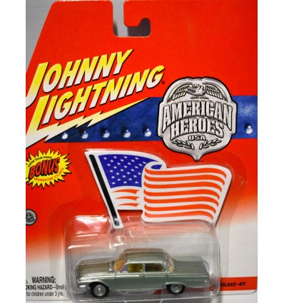 Johnny Lightning American Heroes - Rare White Lightning - 1961 Ford Galaxie ATF Unmarked car