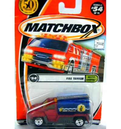 Matchbox - Rare Fire Tanker Water Truck