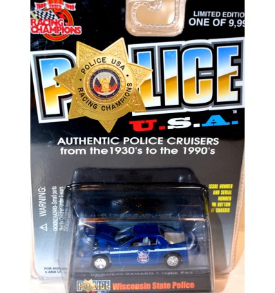 Racing Champions Police - Wisconsin State Police Chevy Camaro Z-28