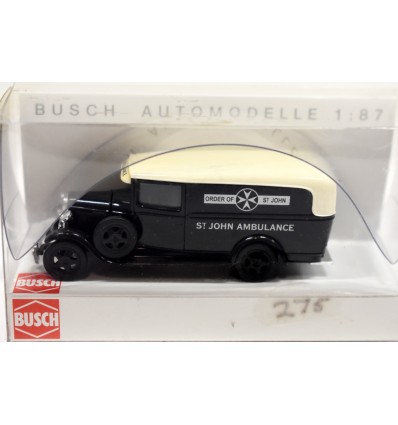 Busch Model Toys - 1930 Ford AA Krankenwagen St John Ambulance