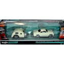 Maisto - Design - 1965 Volkswagen Karmann Ghia and Traveler Trailer Set