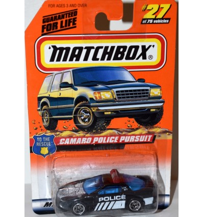 Matchbox Camaro Z-28 Police Patrol Car