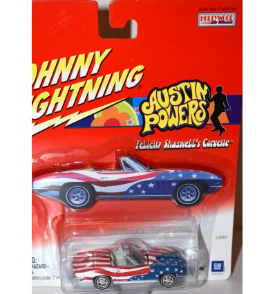 Johnny Lightning Hollywood on Wheels - Austin Powers Felicity Shagwell 66 Chevrolet Corvette Convertible