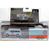 Greenlight Hitch and Tow - Gulf Racing 1972 Ford Club Wagon Van and Race Trailer Set