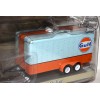 Greenlight Hitch and Tow - Gulf Racing 1972 Ford Club Wagon Van and Race Trailer Set