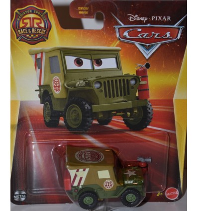 Disney CARS - Race & Rescue Series - Sarge - Military Rescue Jeep