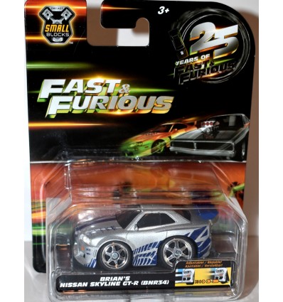 Jada Small Blocks - Fast & Furious - Brian's Nissan Skyline GT-R (BNR34)