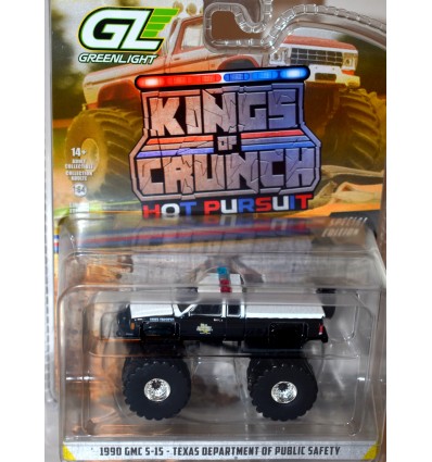 Greenlight - Kings of Krunch Hot Pursuit- Texas State Trooper 1990 GMC S-15 4x4 Pickup Truck