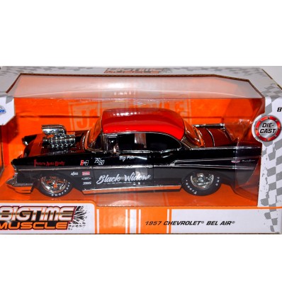 Jada - Big Time Muscle - 1957 Chevy Bel Air - Black Widow
