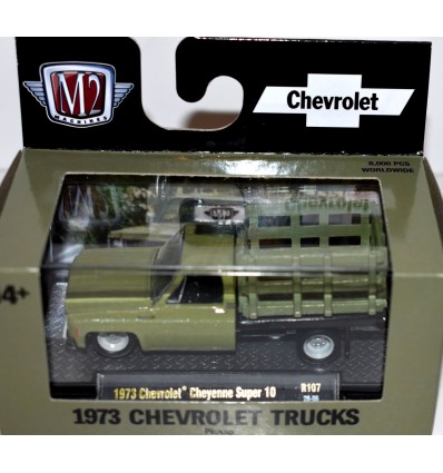 M2 Machines Auto-Thentics - 1973 Chevy Cheyenne Super 10 Squarebody Stake Truck
