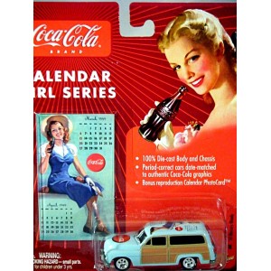 Johnny Lighting Coca-Cola Calendar Girls - 1950 Mercury Woody Station Wagon