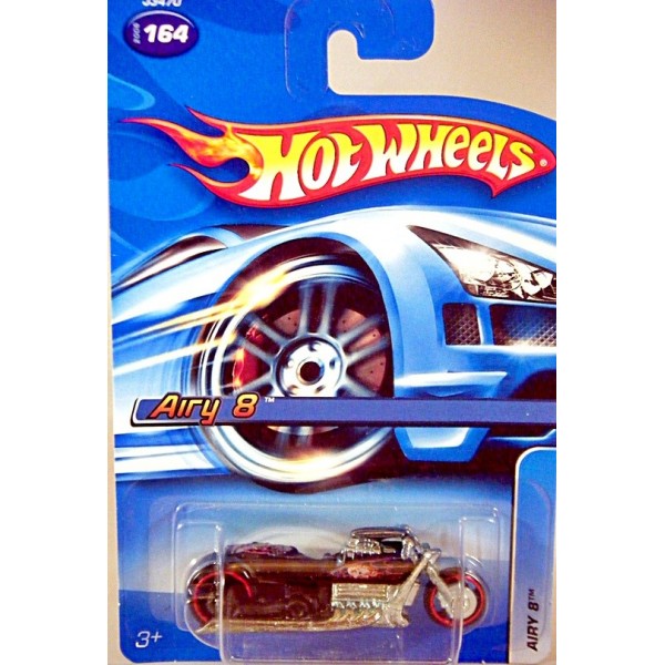 HOT WHEELS 2006 MYSTERY CAR 3 AIRY 8 MOTORCYCLE #221 