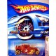 Hot Wheels 2006 First Editions - Bone Shaker Rat Rod Pickup Truck - Gold Wheels