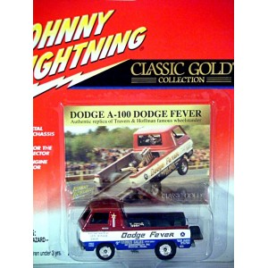 Johnny Lightning Classic Gold - Dodge A-100 Dodge Fever NHRA Pickup Truck