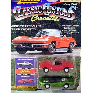 Johnny Lightning - Classic Customs Corvette Series 1 set - 1962 Chevrolet Corvette and Corvette Indy