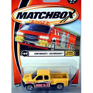Matchbox - 50th Anniversary Logo Chase Car - Chevrolet Silverado Crew Cab Contractor Pickup Truck