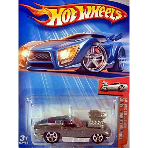 HOT WHEELS 2004 FIRST EDITIONS TOONED 1963 CORVETTE SILVER
