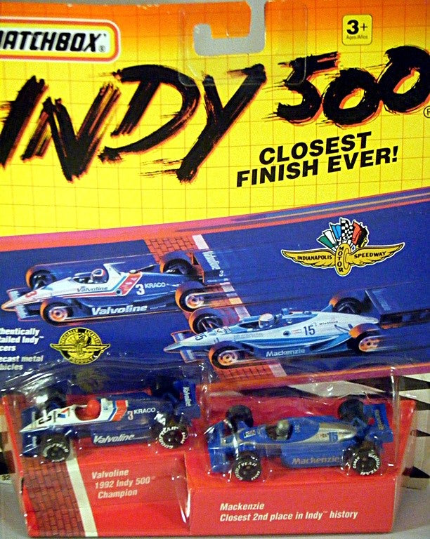 Matchbox Indy 500 Series - Closest Finish Ever Set - Al Unser Jr and Scott Goodyear