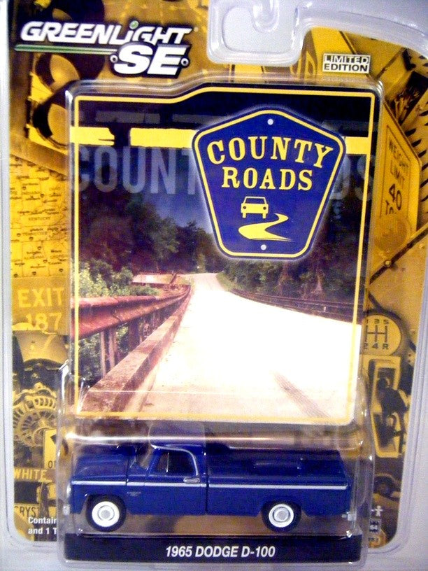 Greenlight County Roads 1965 Dodge D-100 Pickup Truck