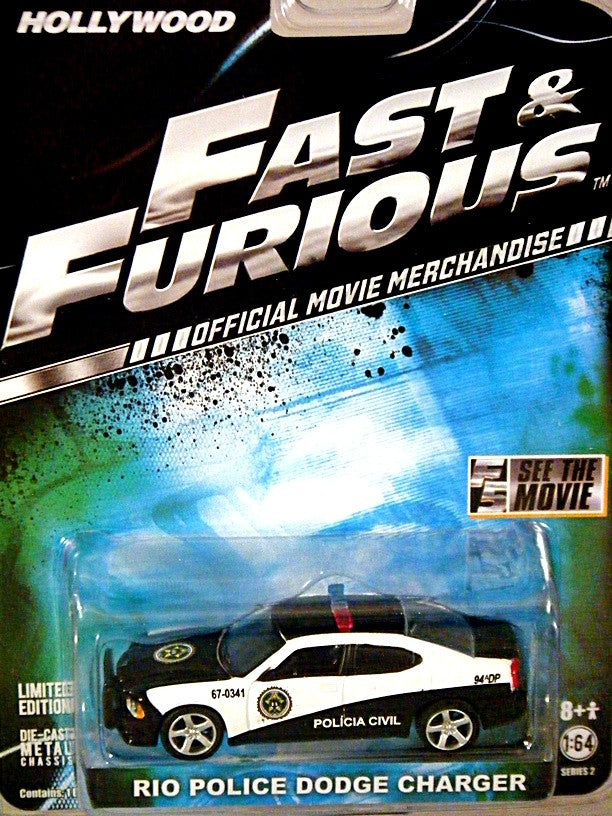 Greenlight Hollywood - Fast & Furious - Rio De Janeiro Dodge Charger Police Patrol Car