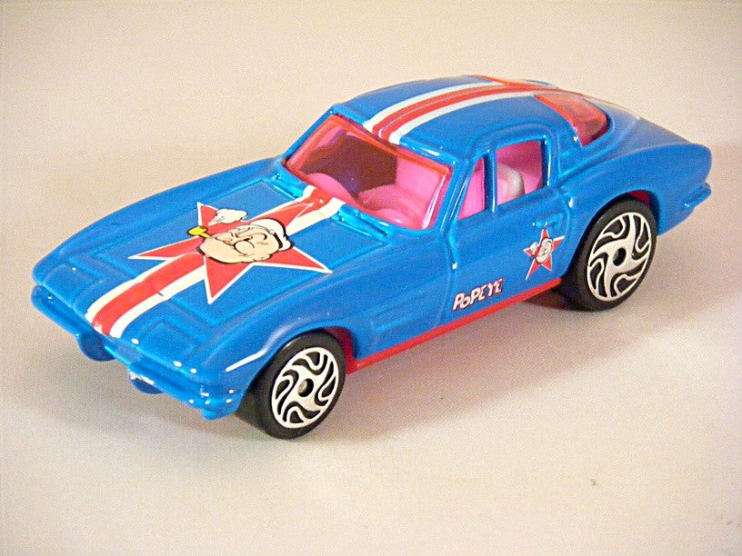 Racing Champions Street Wheels Series - Popeye 1963 Chevrolet Corvette Stingray Split Window Coupe