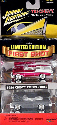 Johnny Lightning First Shots - Tri Chevys - 1956 Chevrolet Belair Convertible