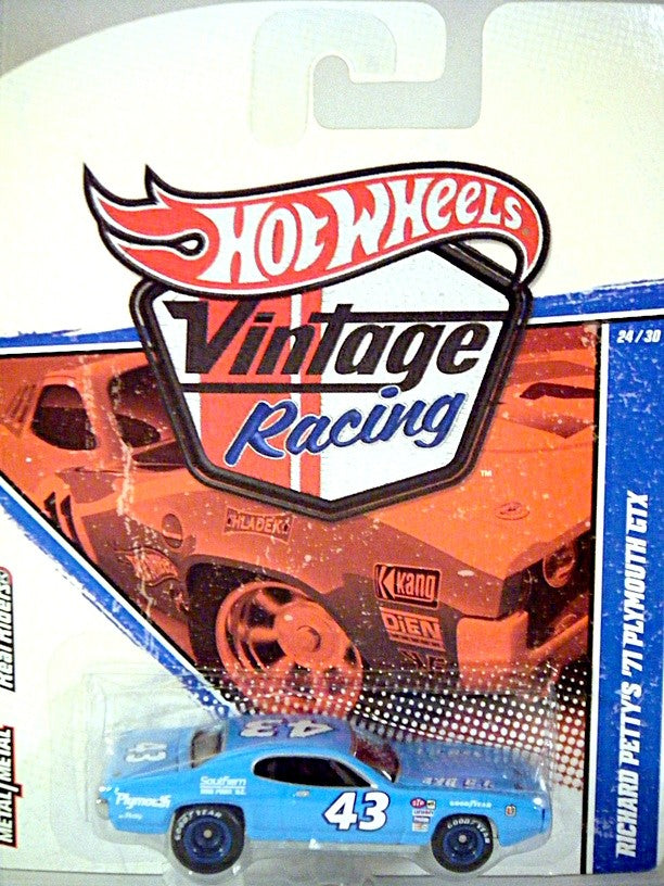 Hot Wheels Vintage Racing Series - Richard Petty 1971 Plymouth GTX NASCAR Stock Car