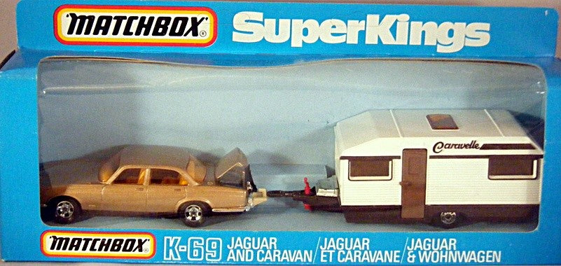 Matchbox Superkings (K-69-8) Jaguar XJ6 & Caravan Trailer