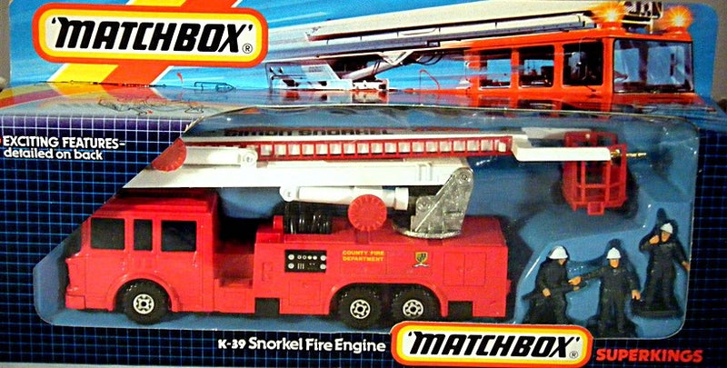 Matchbox Superkings- Rare (K-39-B-2) Snorkel Fire Truck