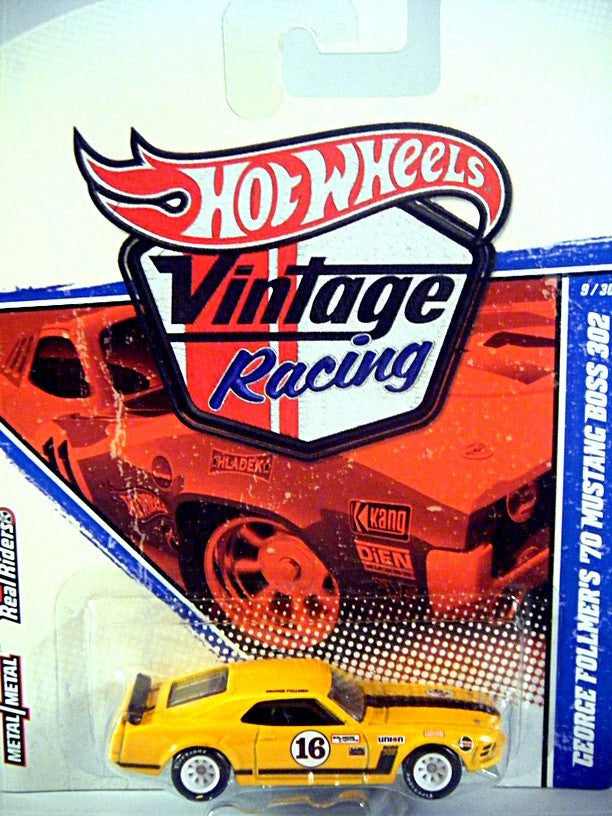 Hot Wheels Vintage Racing Series - George Fullmer 1970 Boss 302 Ford Mustang Race Car